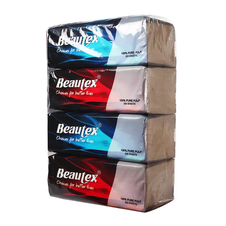 Wholesale Cheap papel higienico 2 ply reines holz zellstoff/bambus zellstoff kunststoff tasche pop up Facial Tissue papier für home/reise