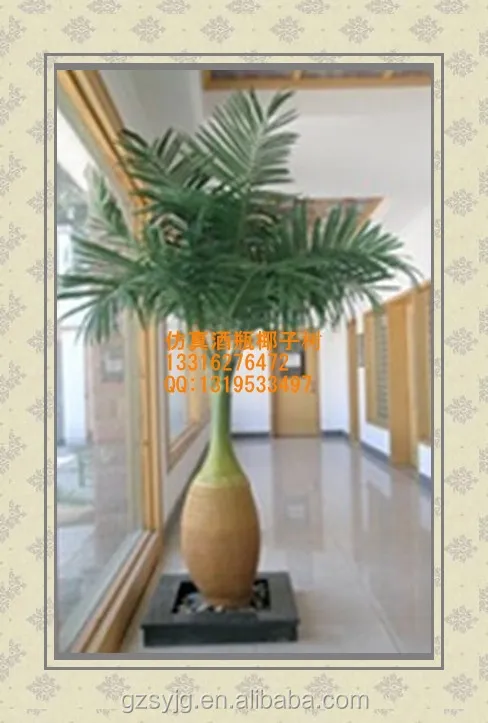 Fiberglas & Kunststoff Künstliche Flasche Kokos palme/gefälschte Kokospalme/künstliche Pflanzen zur Dekoration