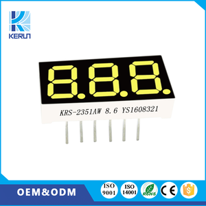 Общий анод белый 0.36 дюймов 10 pins 3 цифры семь сегментный светодиодный дисплей для внутреннего использования