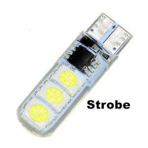 T10 Strobe Led 5050 6SMD ซิลิโคน12V W5W หลอดไฟ12V แฟลชรถ - Product Image 2
