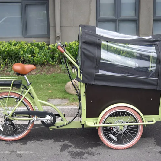 Vélo électrique 3 roues cargo Europe entrepôt famille e néerlandais avant tricycle e-bike électrique entrepôt de l'UE stock