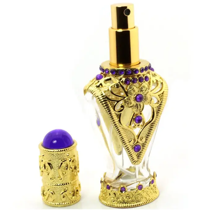 Factory Wholesale 50ミリリットルEmpty Gold Oil Perfume Bottle For Arabian Indian Turk