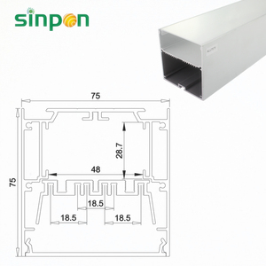 75MM Aluminum U Slot <strong>Led</strong> Strip Panel Aluminium Profile for Pendant Light Available with Opal Matte Semi-clear Clear Diffuser - Product Image 6