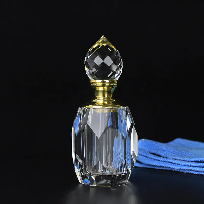 12ML Fabricante Perfume Garrafa Cristal Decorado Vidro Vara Dropper Cap