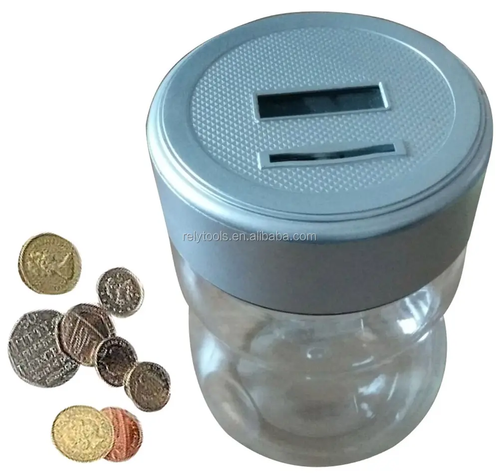 Digitale elettrico piggy bank/display Lcd coin contatore/moneta Automatico contatore & sorter