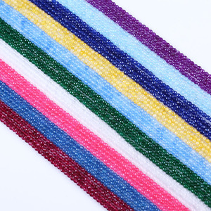 2mm merkezi delinmiş 38cm beyaz yeşim renk taş DIY takı boncuk Strand - Product Image 4
