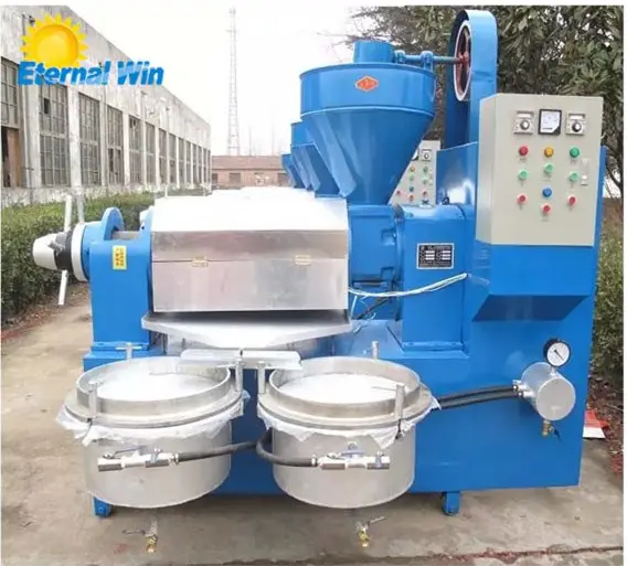 Máquina hidráulica de prensado de aceite de sésamo, 650 kg/h, extractor de aceite de coco de girasol, molino de aceite de cacahuete de colza comestible para vegetales 6yl-120