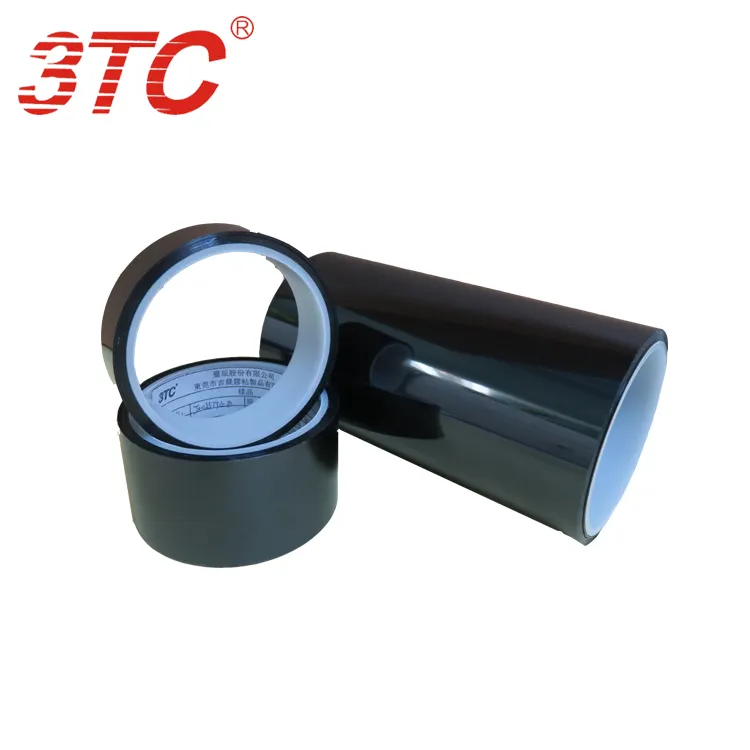 De alto rendimiento cinta adhesiva jumbo rollo de precio y fuerte adhesión para la Unión la electrónica negro película de PET respaldo