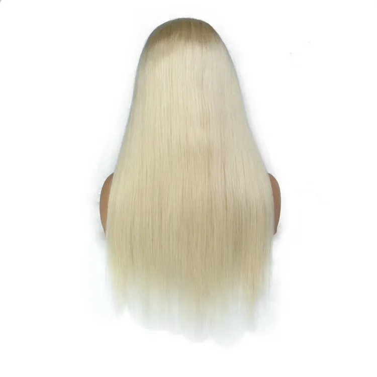 Wholesale raw indian human hair full lace wig blonde, honey blonde 613 indian women human hair full lace wig