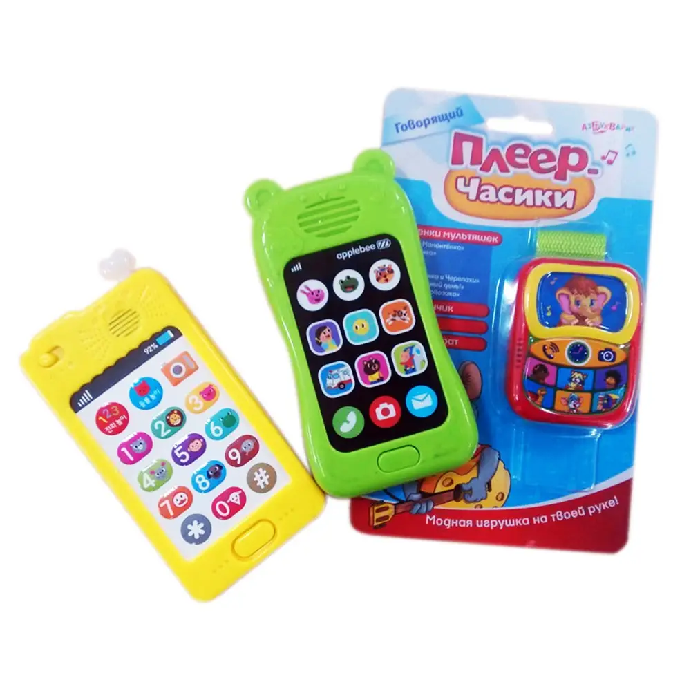 Electrónica al por mayor niños juguete pequeño teléfono móvil con música y luces módulo