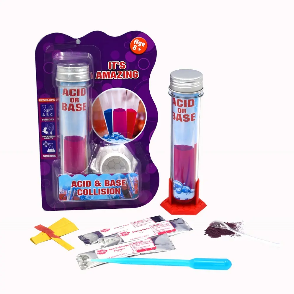 Kit de brinquedos didático e base colisão para crianças ácido