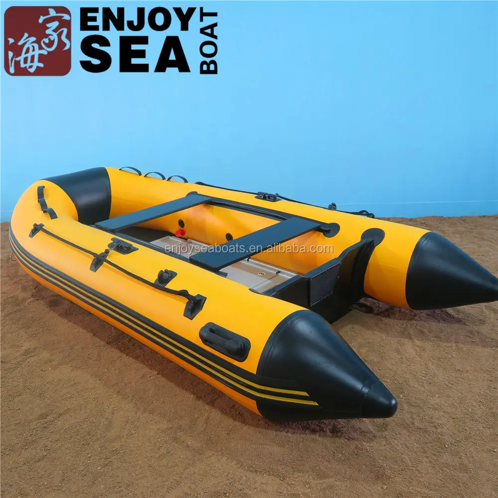 مصنع هيبالون أو المطاط قارب صيد قابل للنفخ مع محرك خارجي للبيع!