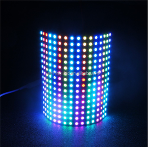 Bükülebilir esnek piksel matris programlanabilir <span class=keywords><strong>LED</strong></span> ekran ekran 8*32/16*16/8*8 <span class=keywords><strong>RGB</strong></span> APA102C/WS2812B/SK6812 <span class=keywords><strong>LED</strong></span> esnek Panel