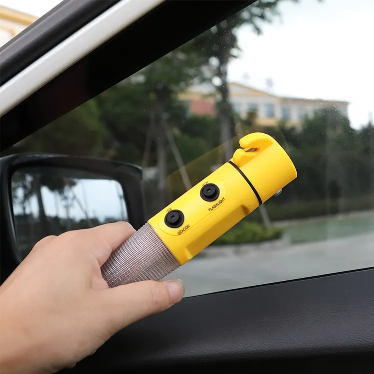 3 In 1 Quick Car Escape Key Chain Tool Sicherheits gurts ch neider und Fensterglas brecher und Whistle Mini Car Safety Hammer