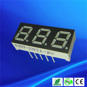 Kem-2831-bw weiß 0,28 zoll 3 stellige led-anzeige <span class=keywords><strong>7</strong></span> <span class=keywords><strong>segment</strong></span> dreistellige