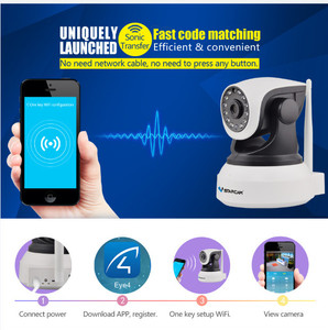 VStarcam C7824WIP HD 1.0 万像素 Wifi IP 摄像机无线 p2p sd卡记录小 ip 摄像机 2mp - Product Image 2