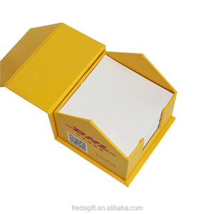 Alta calidad reciclaje conjunto de nota adhesiva de respetuoso del medio ambiente plegable cubo cuadrado memo de la caja de papel kraft con sostenedor de la pluma conjunto de nota adhesiva - Product Image 2