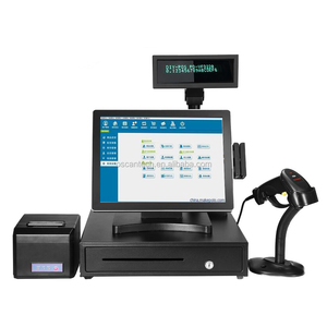 15 "сенсорный POS терминал/pos Полная система/EPOS все истинный плоский металлический корпус 10 точек емкостный сенсорный экран CE FCC ROHS CN;GUA - Product Image 1