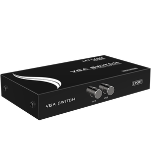 Manual 2 puertos VGA Switch 2x1, MT-ViKI pin completo 2 en 1 salida VGA switch video VGA selector compatible con pantalla ancha