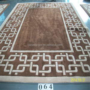 Trung Quốc 100% len Thảm handmade sang trọng thiết kế hiện đại chần sợi vòng cắt đống kỹ thuật 10mm Độ dày cầu nguyện phòng khách sạn sử dụng - Product Image 6