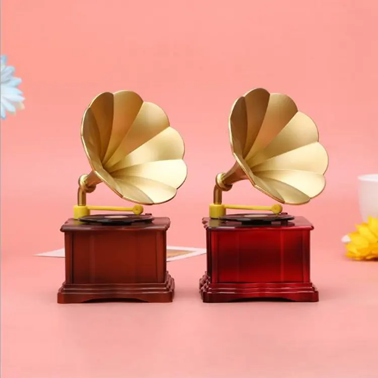 Креативная ретро-музыкальная шкатулка граммофона, рекламный подарок, декоративная Музыкальная шкатулка на заказ