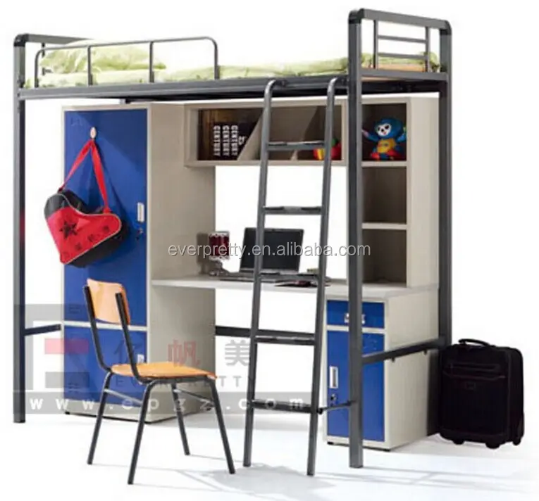 Hot selling high school furniture cheap folding adult metal double bunk beds