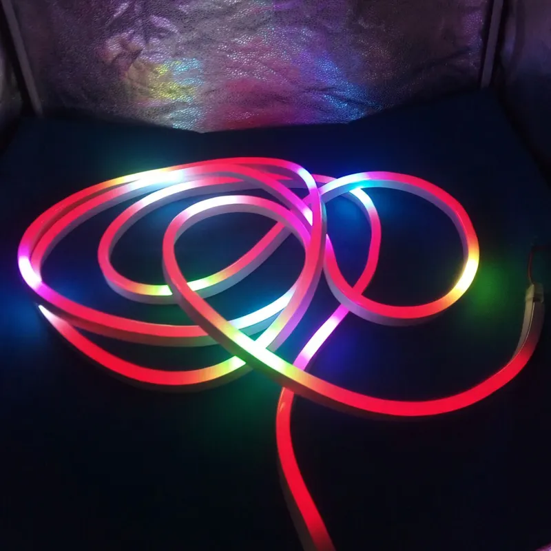 5050 rgb led neon flexibele licht strip groothandel WS2811 neon digitale led strip licht