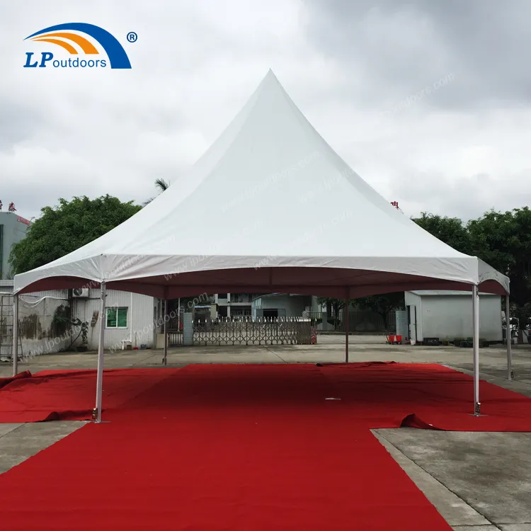 Fuerte resistencia al viento, protección UV, cubierta de PVC impermeable, carpa de pináculo hexagonal para pared lateral para eventos de fiesta al aire libre