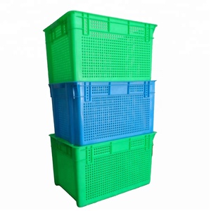 Almacenamiento apilable de anidamiento, cajas de logística, uso agrícola, caja de cesta de plástico HDPE, diseños apilables, de madera PP a granel - Product Image 5