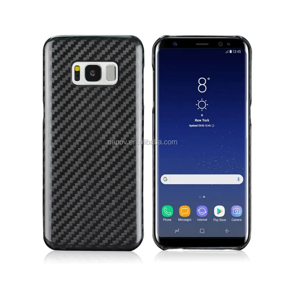 2017 New Custom Antiurto In Fibra di Carbonio Caso di Telefono Cellulare per Samsung S8 Telefono Mobile Shell