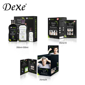 DEXEダークブラウンヘアダイシャンプー、完璧なグレーのカバレッジと簡単な操作