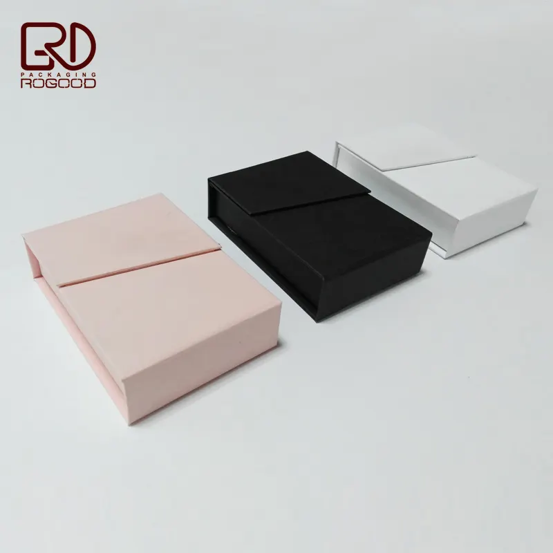 Stile libro con chiusura magnetica scatola di gioielli in cartone per collana pendente RGD-P1200