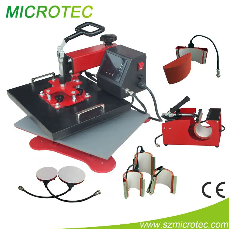 Microtec 8 in 1 macchina pressa di calore, t- shirt macchina da stampa