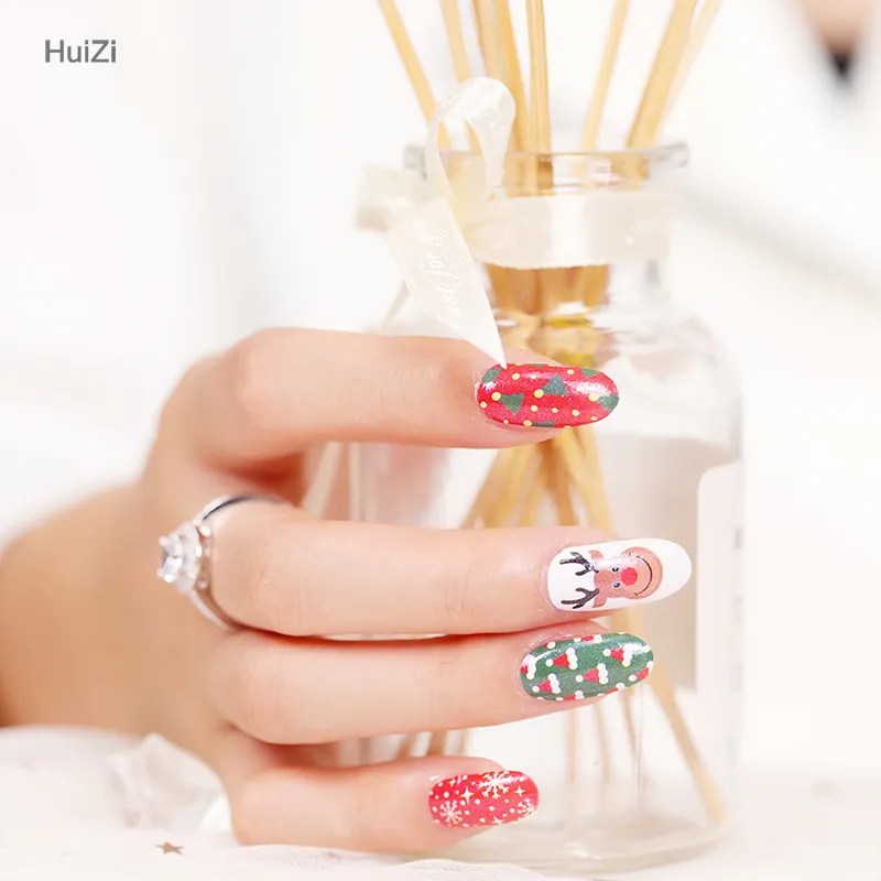 Nagellak Stickers Nail Wraps Hot Koop Shanghai Huizi Niet Giftig Kerst Hars Ster Vacuüm 12 Maanden Uitstekende Morderate