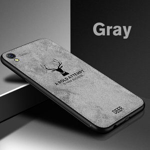 Basit kumaş bez tuval kabartmalı geyik telefon kılıfı için OPPOA57 A59 A73 A77 F3 F5 A79 A83 A1A3 A5 A7 F7 a9 F9 A7X K1Find X kapak - Product Image 2