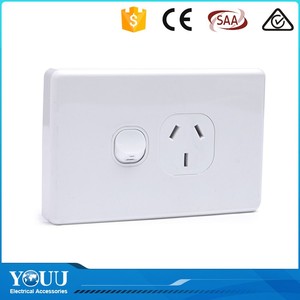 YOUU SGS/CCC/<span class=keywords><strong>CQC</strong></span> Standart Iyi Fiyat Beyaz Veya OEM Renk 1 Çete 1 Yollu Duvar Anahtarları