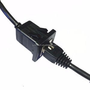 สาย5e แมว RJ45แบบกดล้างได้แบบยืดหยุ่นสำหรับตัวผู้ตัวเมียเครือข่ายอีเธอร์เน็ตถ่ายโอนข้อมูลสำหรับคอมพิวเตอร์