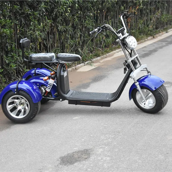 Sıcak ucuz en iyi küçük yetişkin 60 v 1500 w moda 3 üç tekerlekli yüksek kaliteli elektrikli motosiklet scooter üç tekerlekli bisiklet satış