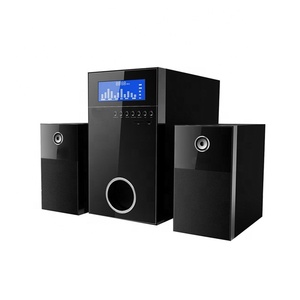 Sistema de altavoces estéreo para cine en casa, con bluetooth, radio FM, USB, SD, mando a distancia, pantalla LED, 2,1 - Product Image 1