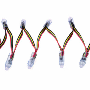 DC5V ha condotto i moduli <span class=keywords><strong>Pixel</strong></span> IP68 Smart WS2811 WS2801/UCS1903 digitale singola luce indirizzabile 12MM punto luci per paesaggio corpo PC