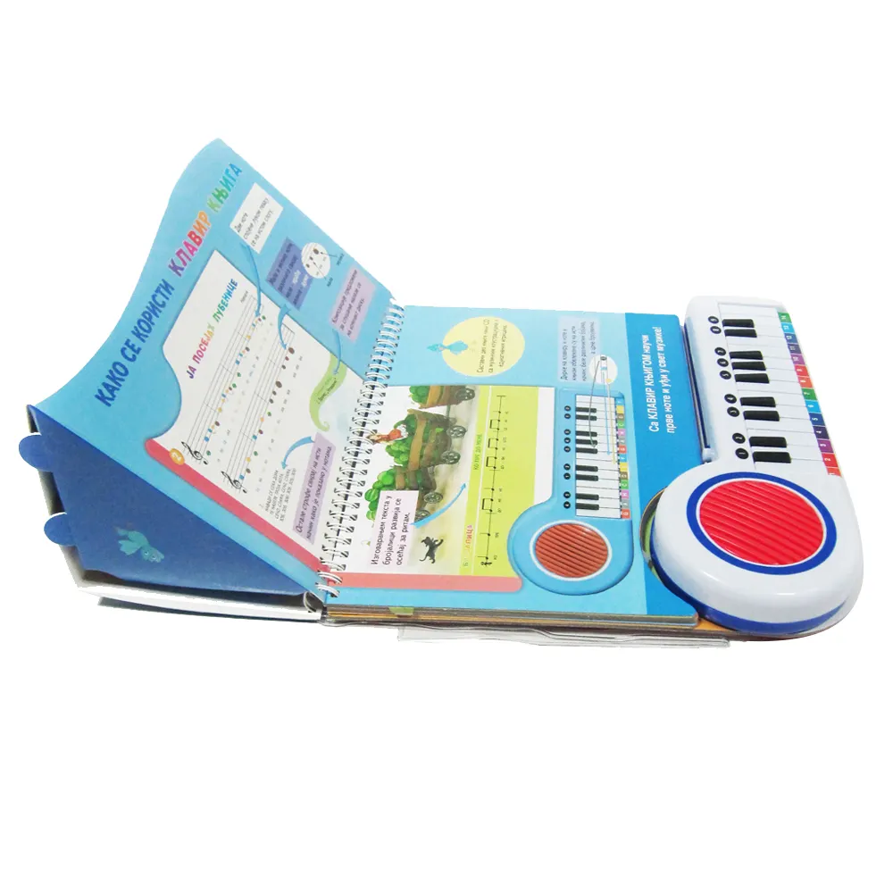 Modest luxury Music Learning Book for Kids , Sound Pad or Piano Button Kids Toy Electronic Child Book Printing