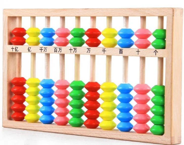 Colorato abaco aritmetica mentale di apprendimento della matematica sussidi didattici giocattoli in legno per bambini della scuola primaria studenti vintage abacu