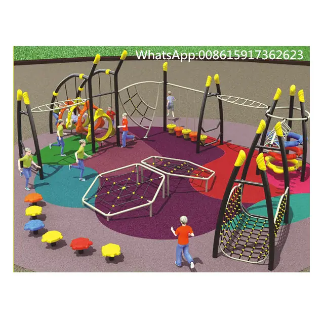 Multi-gebruik achtertuin jungle gym kids gym set peuter buiten spelen set QX-18043B