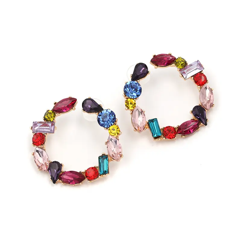 Boucles d'oreilles colorées pour femmes, bijoux en alliage, boucles à clou, breloques, offre spéciale, nouvelle collection été