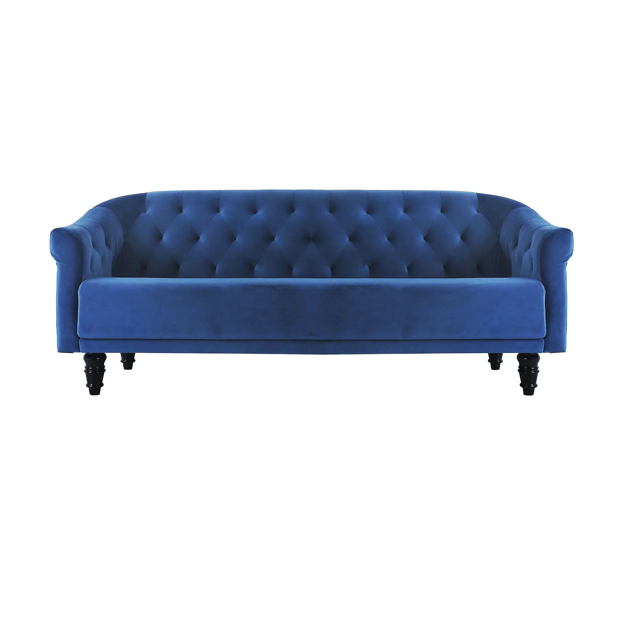 Nisco sofá com espuma de memória, elegante, veludo azul