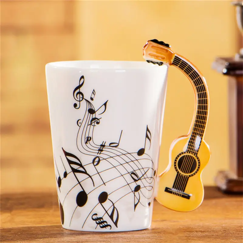 P32 Keramik becher mit Musik/Musik KERAMIK Kaffee becher/Gitarren design Kaffeetasse