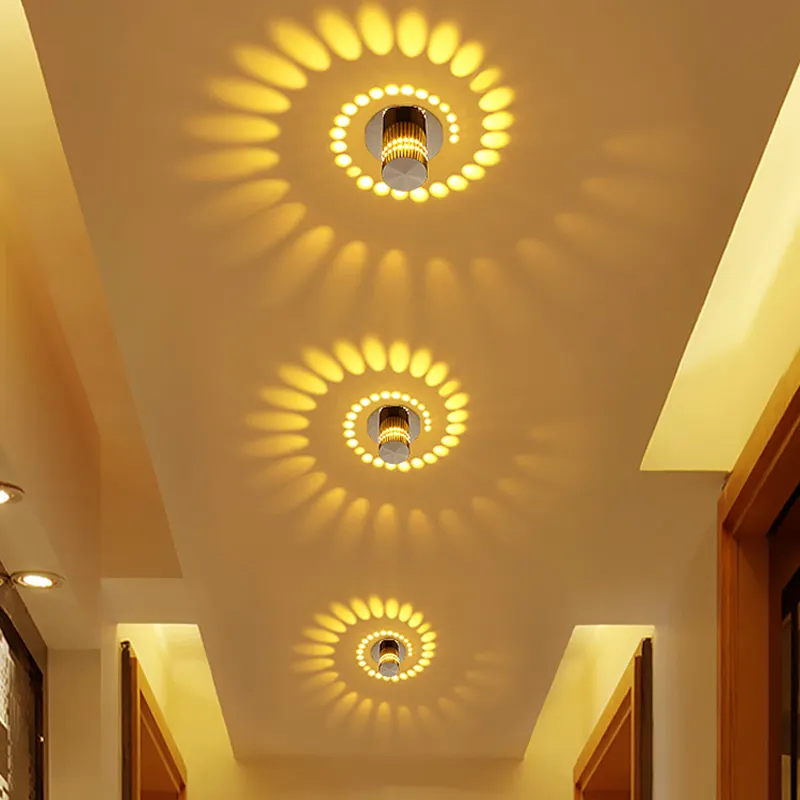 Ab standart Modern LED tavan ışık 3W duvar aplik forgaleri dekorasyon oturma odası ön balkon sundurma koridorlar lamba aksesuarı
