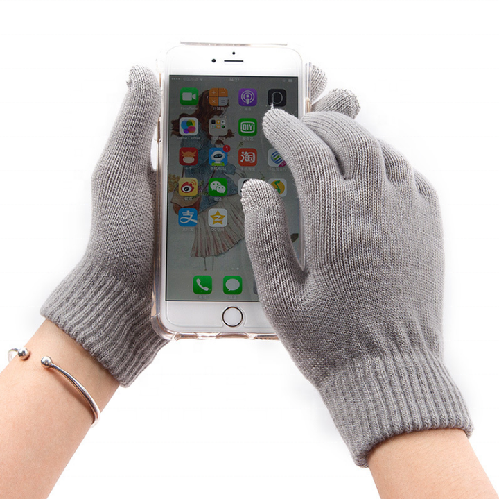 Women Winter Warm Touch Screen Gloves Knitted Soft Elastic Thick Gloves for Cold Weather