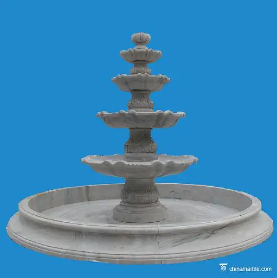 Four tiers marble water fountain/garden fountain
