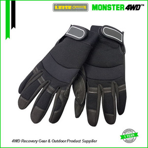 Monster4WD 8pcs多色应急工具包，带防切割牵引带和手套，用于汽车牵引和安全功能